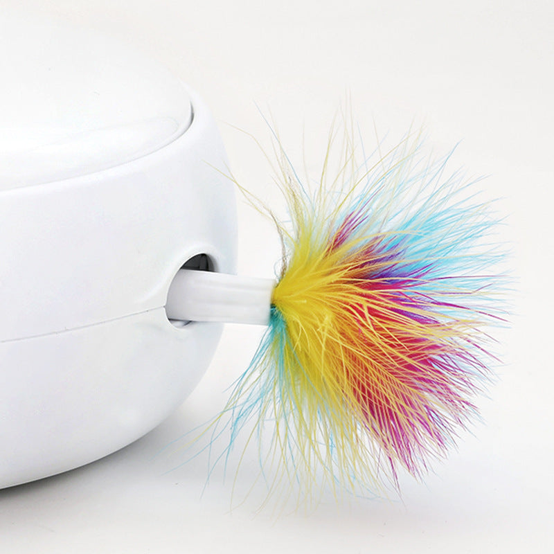 Giocattolo elettrico per gatti, intelligente e divertente, bastoncino a ciambella girevole automatico