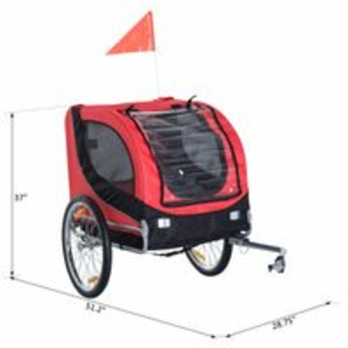 PawHut Rimorchio Bici Pieghevole per Animali Domestici.