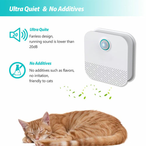 Purificatore intelligente di odori per gatti e lettiera per gatti, filtro dell'aria.